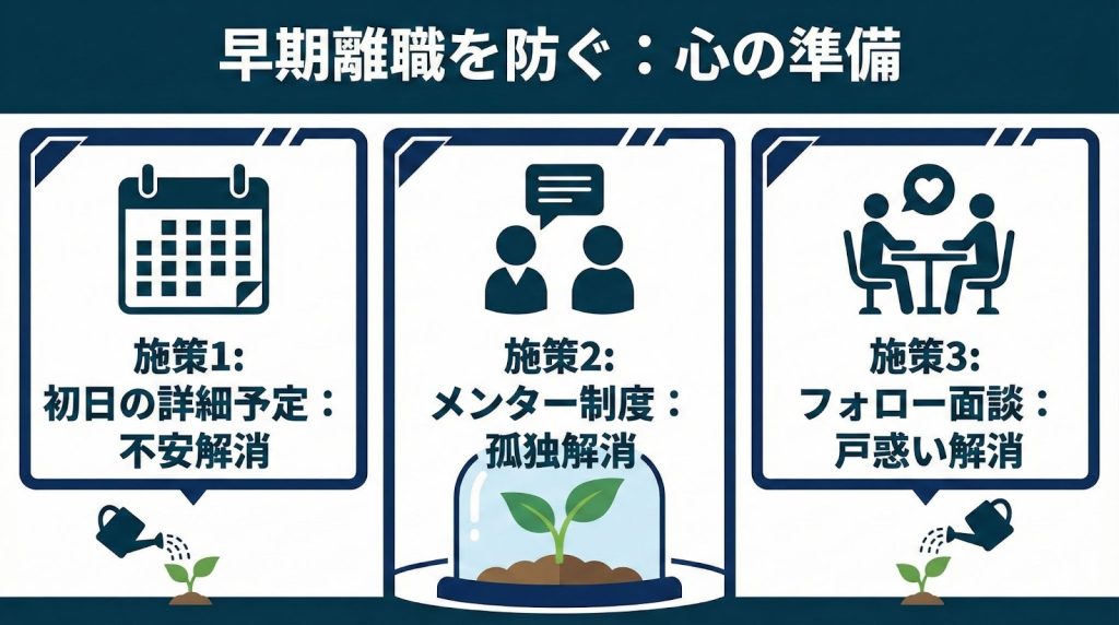 早期離職を防ぐ受け入れ体制の準備