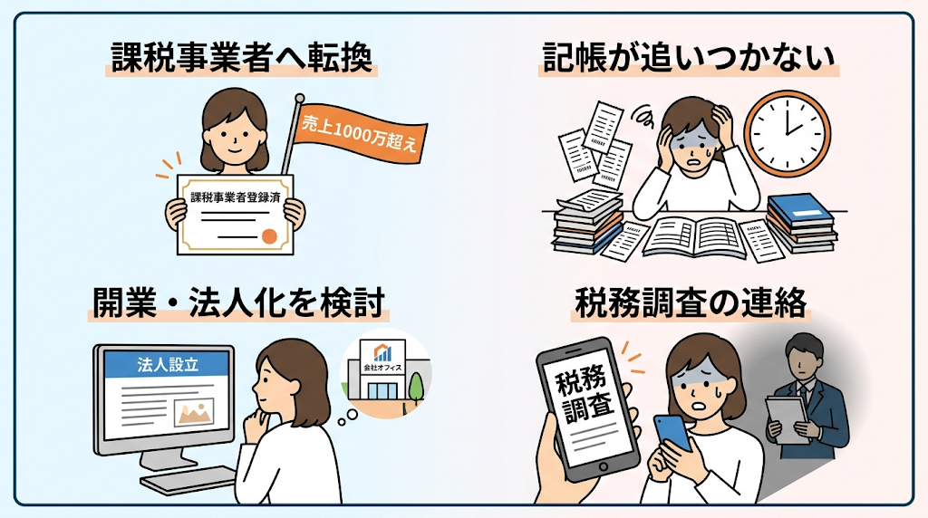 フリーランスが税理士に依頼すべきタイミング