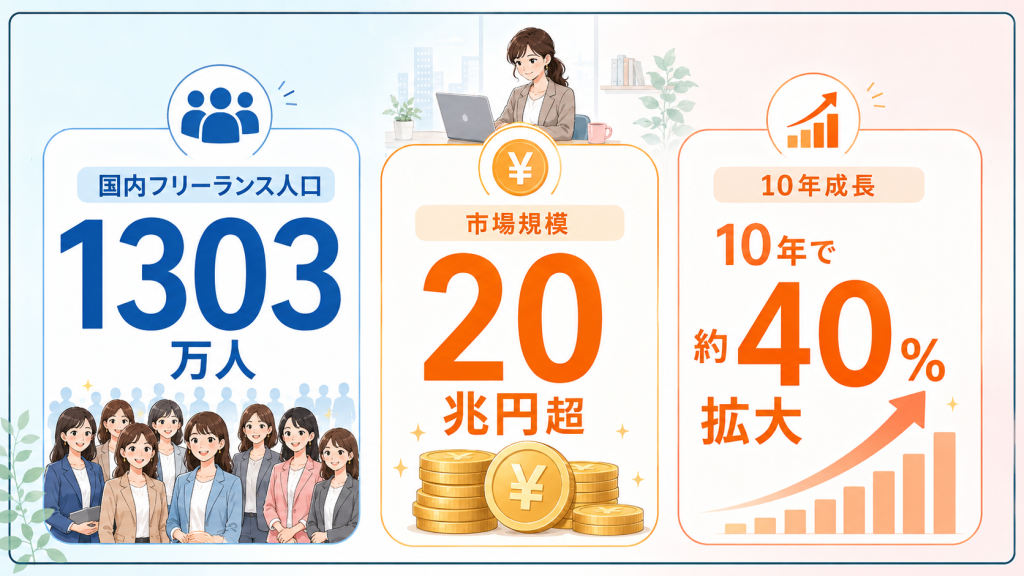 2026年最新のフリーランス人口と市場規模